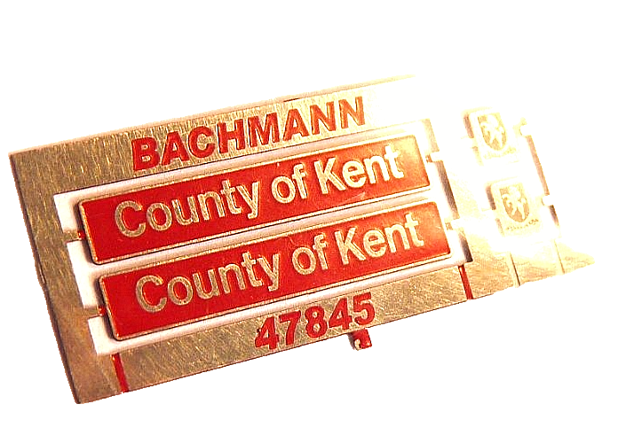 BACHMANN 00 GAUGE - CLASS 47 47845 COUNTY OF KENT ETCHED NAMEPLATES SEALED