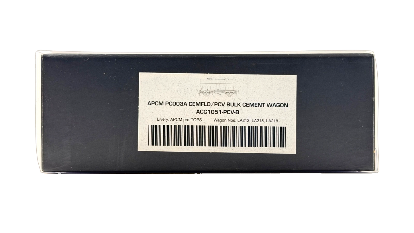 ACCURASCALE OO GAUGE - ACC1051-PCV-B - CEMFLO PCV BULK CEMENT WAGON PRE TOPS