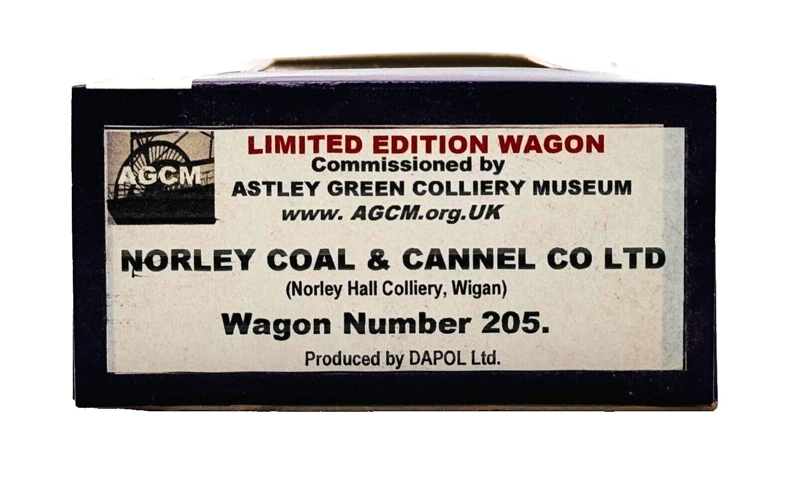 DAPOL 00 GAUGE - NORLEY COAL & CANNEL CO WIGAN WAGON NO.205 (LIMITED EDITION)