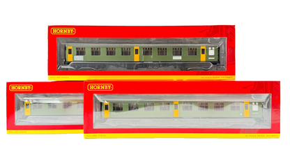 HORNBY OO GAUGE - R40006/R40007/R40008 - BALLAST CLEANER STAFF COACHES X 3