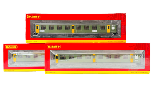 HORNBY OO GAUGE - R40006/R40007/R40008 - BALLAST CLEANER STAFF COACHES X 3