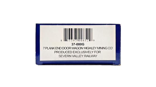 BACHMANN 00 GAUGE - 37-080G - 7 PLANK WAGON HIGHLEY MINING CO SEVERN VALLEY RLY