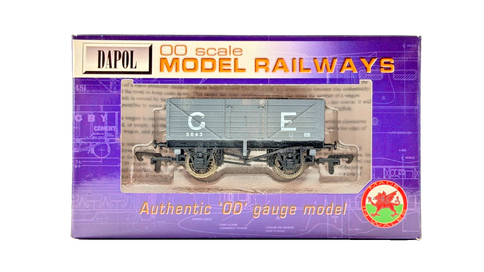 DAPOL 00 GAUGE - GREAT EASTERN GE GREY PLANK WAGON NO.5043 (LIMITED EDITION)