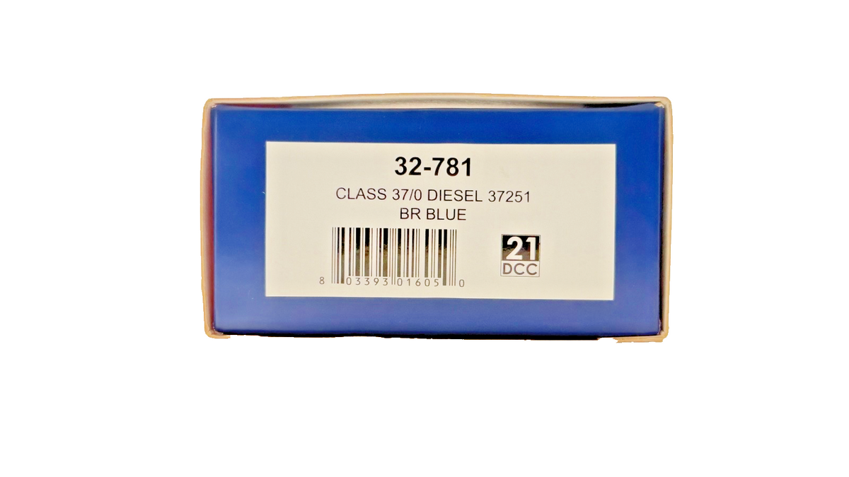 BACHMANN 00 GAUGE - 32-781 - CLASS 37/0 DIESEL 37251 BR BLUE HOWES DCC SOUND