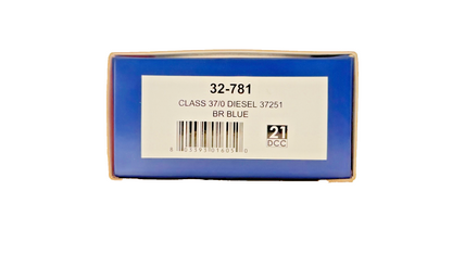 BACHMANN 00 GAUGE - 32-781 - CLASS 37/0 DIESEL 37251 BR BLUE HOWES DCC SOUND