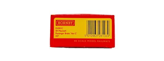 HORNBY OO GAUGE - R4301C - SR MAUNSELL GREEN PASSENGER BRAKE VAN C 437 BOXED