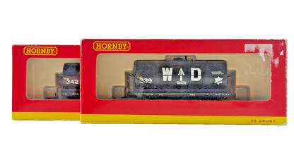 HORNBY OO GAUGE - R6360/R6360B - PAIR OF WD WAR DEPARTMENT 20 TON TANK WAGONS