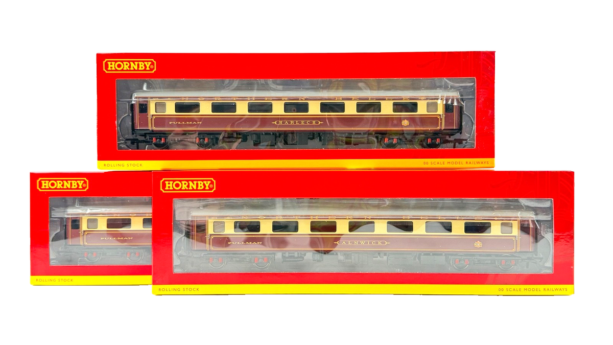 HORNBY OO GAUGE - R4898 - NORTHERN BELLE LIVERY MK2E TRIPLE COACH PACK BOXED