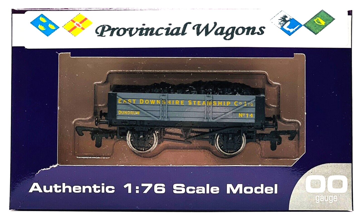 DAPOL 00 GAUGE - EAST DOWNSHIRE STEAMSHIP CO COAL WAGON 14 IRISH LIMITED ED