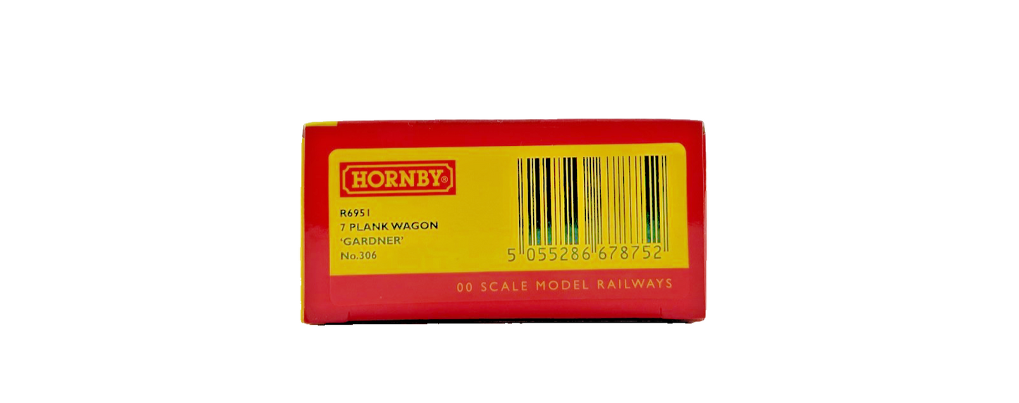 HORNBY OO GAUGE - R6951 - 7 PLANK WAGON GARDNER OF NORWICH NO.306