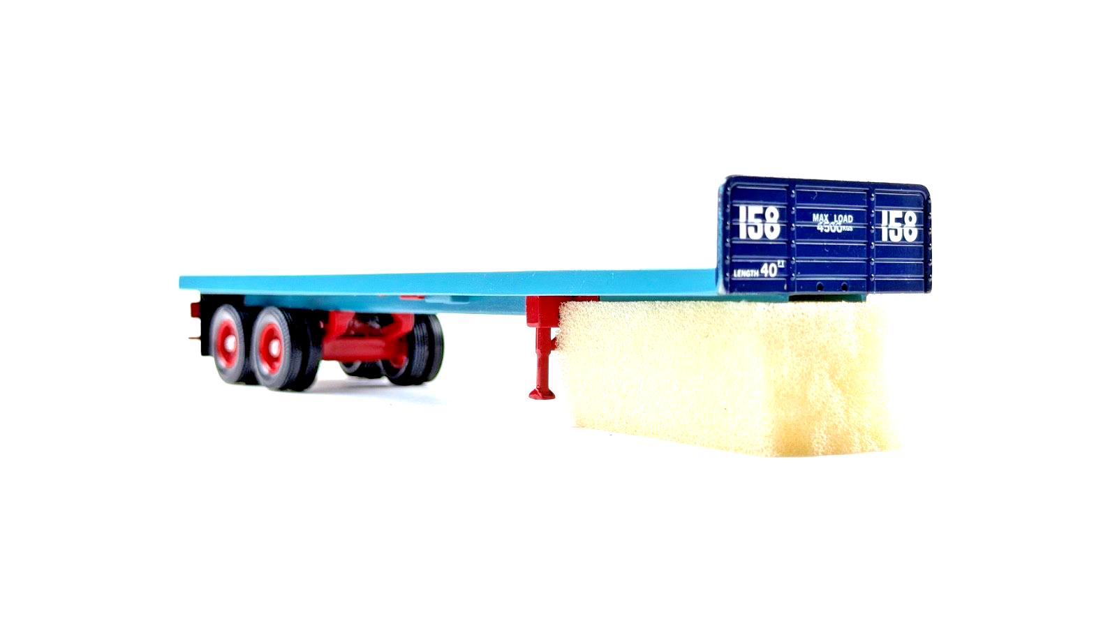 CORGI 1/50 SCALE CC12509 BASSETT ROADWAYS LIGHT BLUE FLATBED TRAILER UNBOXED