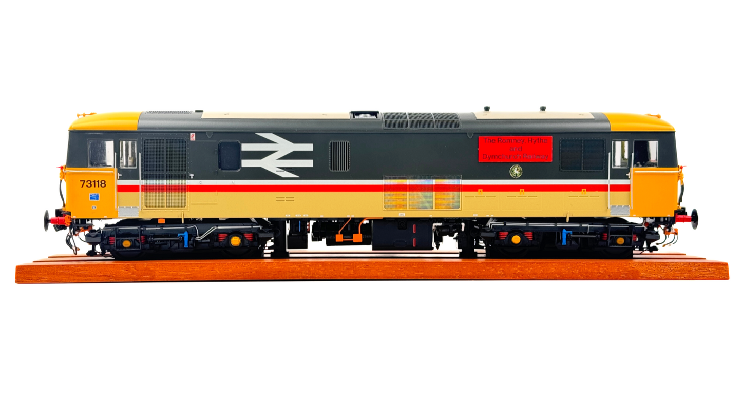 HELJAN O GAUGE - CLASS 73 ELECTRO DIESEL 73118 INTERCITY ROMNEY HYTHE DYMCHURCH