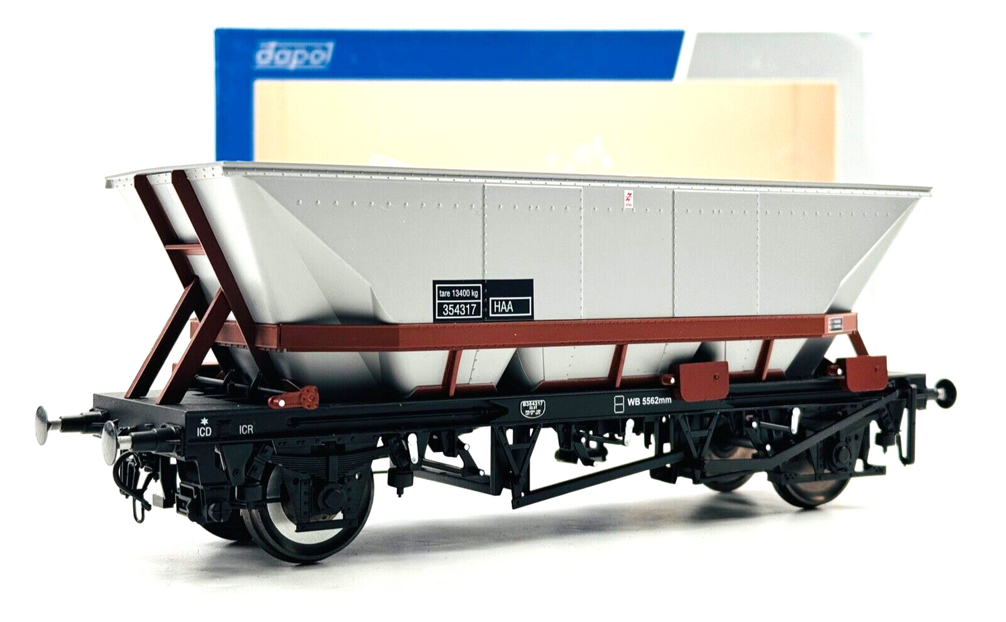 DAPOL O GAUGE - 7F-048-005 - MGR HAA COAL HOPPER WAGON (BROWN CRADLE) 354317 (P)