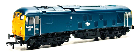 BACHMANN 00 GAUGE - 32-416 - CLASS 24/0 DIESEL 24035 BR BLUE YELLOW ENDS - BOXED