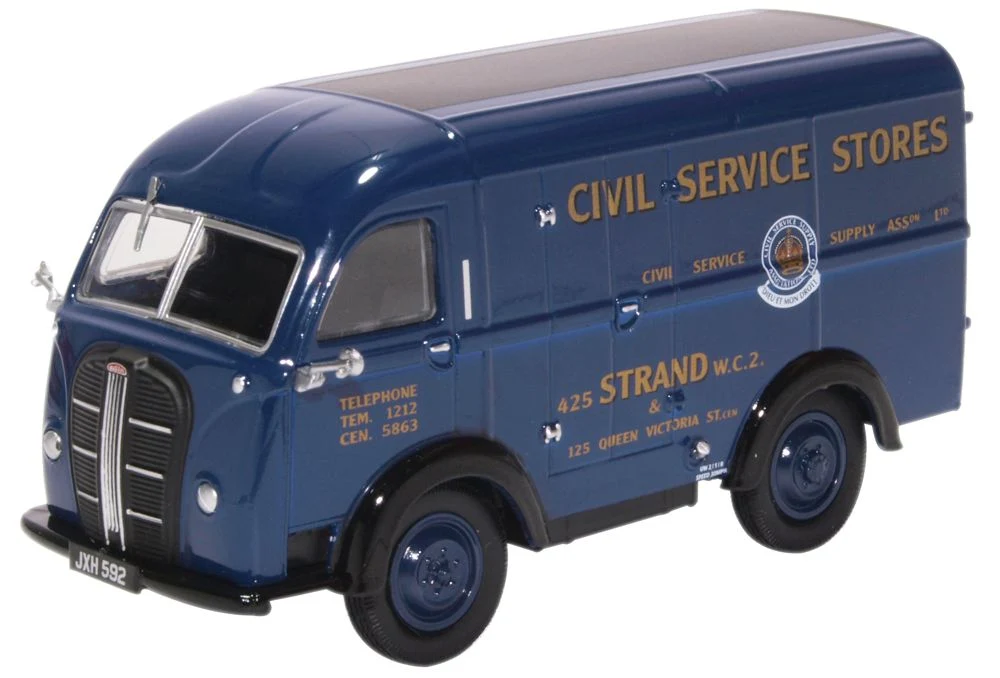 OXFORD DIECAST 1/43 SCALE - 43AK017 - AUSTIN THREEWAY VAN CIVIL SERVICE STORES