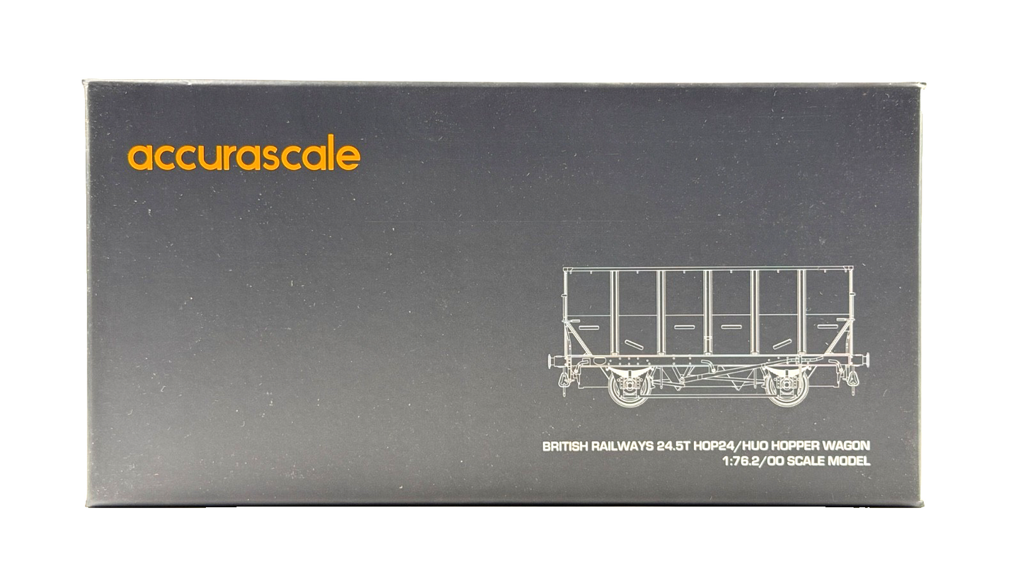 ACCURASCALE OO GAUGE - ACC1017-HUO-K - BR 24.5T HOP/HUO COAL HOPPER BR GREY TOPS