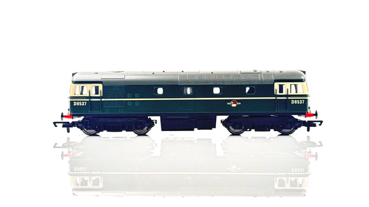 HORNBY 00 GAUGE - CLASS 33 DIESEL D6537 BR GREEN WHITE CAB SURROUNDS - UNBOXED