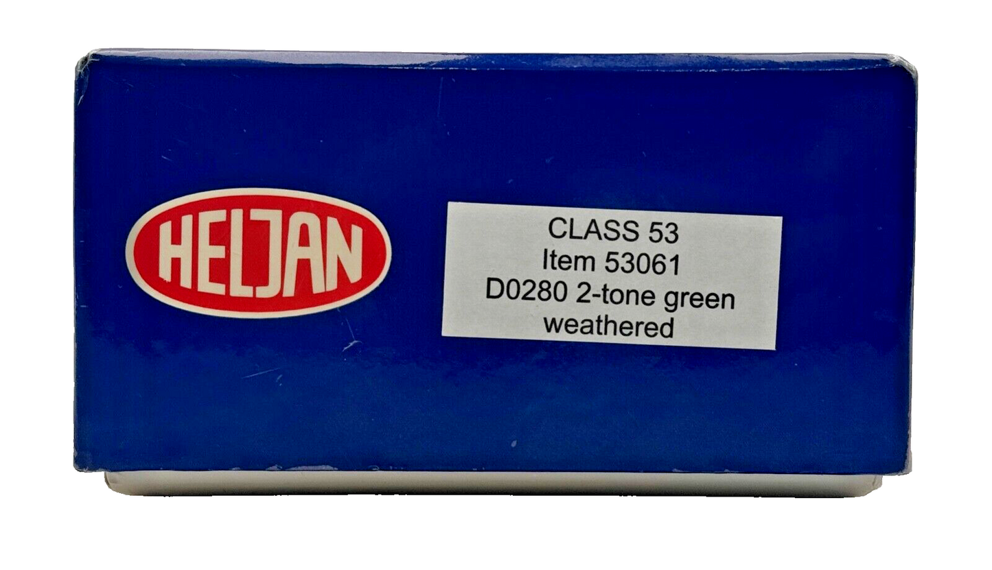 HELJAN 00 GAUGE - 53061 - CLASS 53 DIESEL D0280 'FALCON' 2 TONE GREEN WEATHERED