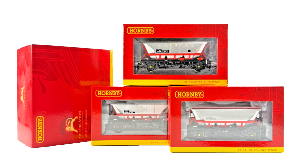 HORNBY OO GAUGE - R6963 - (PACK OF 3) MGR NWPG WAGON CDA/HAA/HMA HOPPERS BOXED