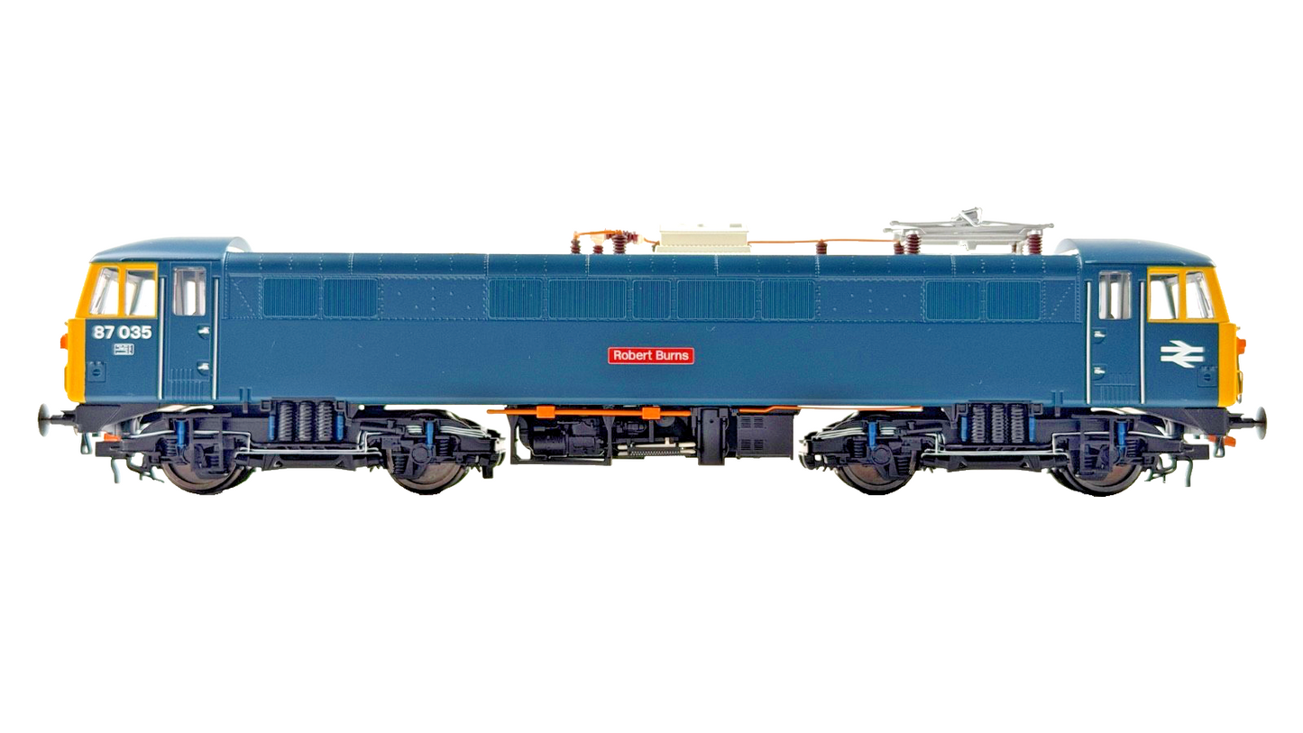 HORNBY OO GAUGE - R3580 - CLASS 87 ELECTRIC LOCO 87035 RAIL BLUE ROBERT BURNS