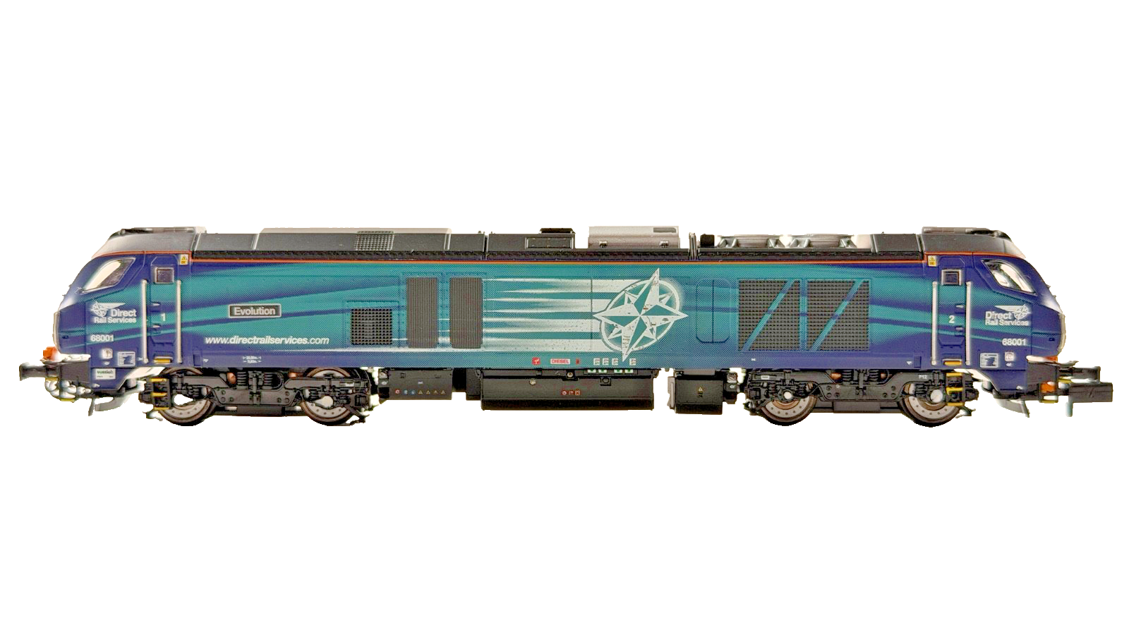 DAPOL N GAUGE - 2D-022-007D - CLASS 68 DIESEL 68001 DRS EVOLUTION DCC FITTED