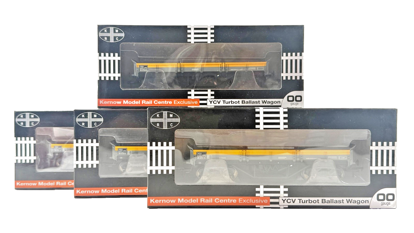 KERNOW OO GAUGE - RAKE OF 4 TURBOT BOGIE BALLAST WAGONS DUTCH CIVIL ENGINEERS