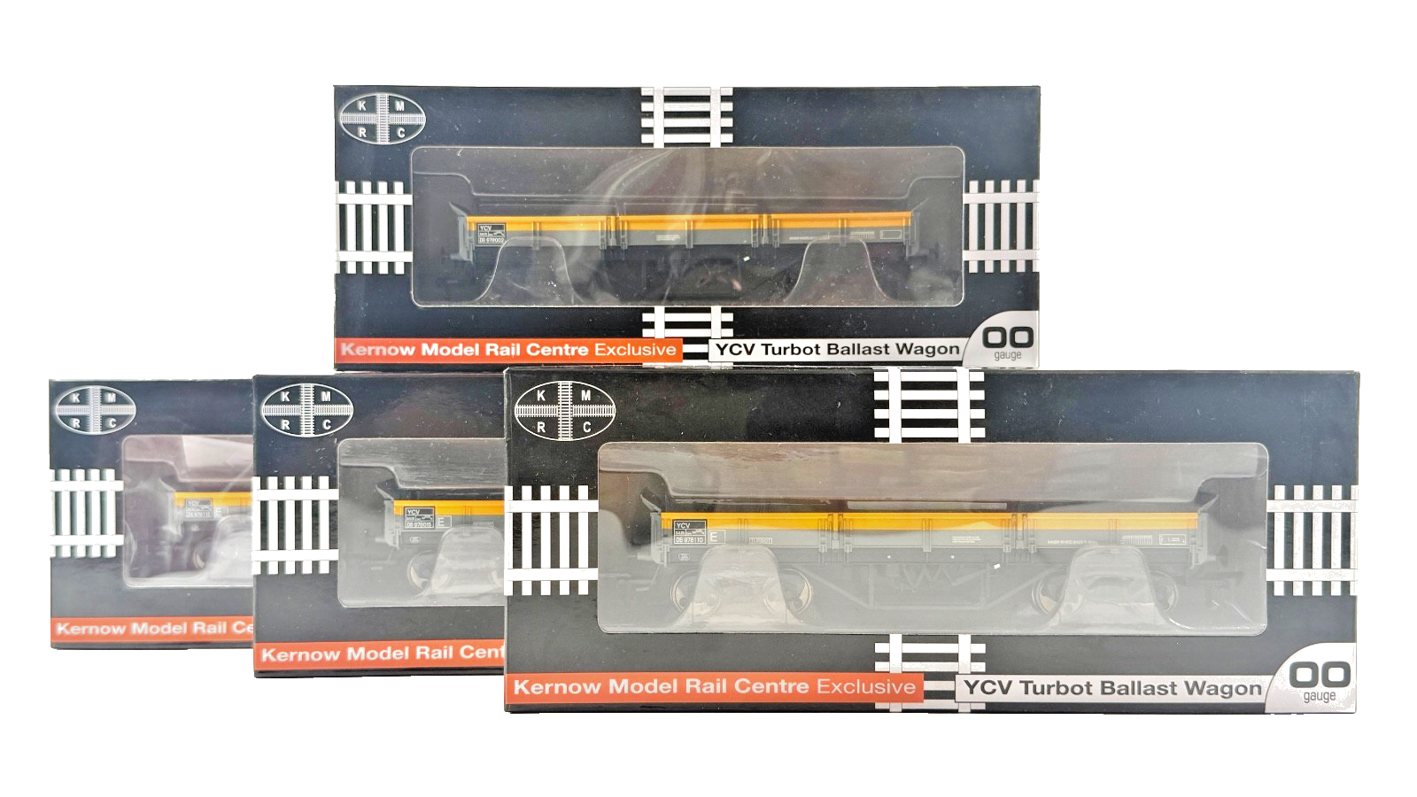 KERNOW OO GAUGE - RAKE OF 4 TURBOT BOGIE BALLAST WAGONS DUTCH CIVIL ENGINEERS