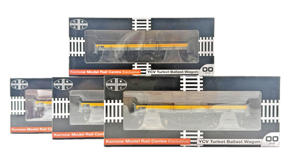 KERNOW OO GAUGE - RAKE OF 4 TURBOT BOGIE BALLAST WAGONS DUTCH CIVIL ENGINEERS