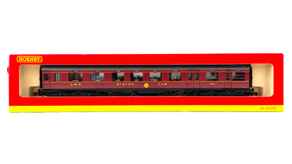 HORNBY OO GAUGE - R4095C - LMS MAROON 68FT 12 WHEEL DINING CAR COACH 232 BOXED