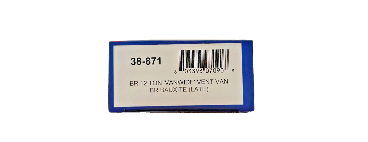 BACHMANN OO GAUGE - 38-871 - BR 12 TON VANWIDE VENT VAN BR BAUXITE LATE