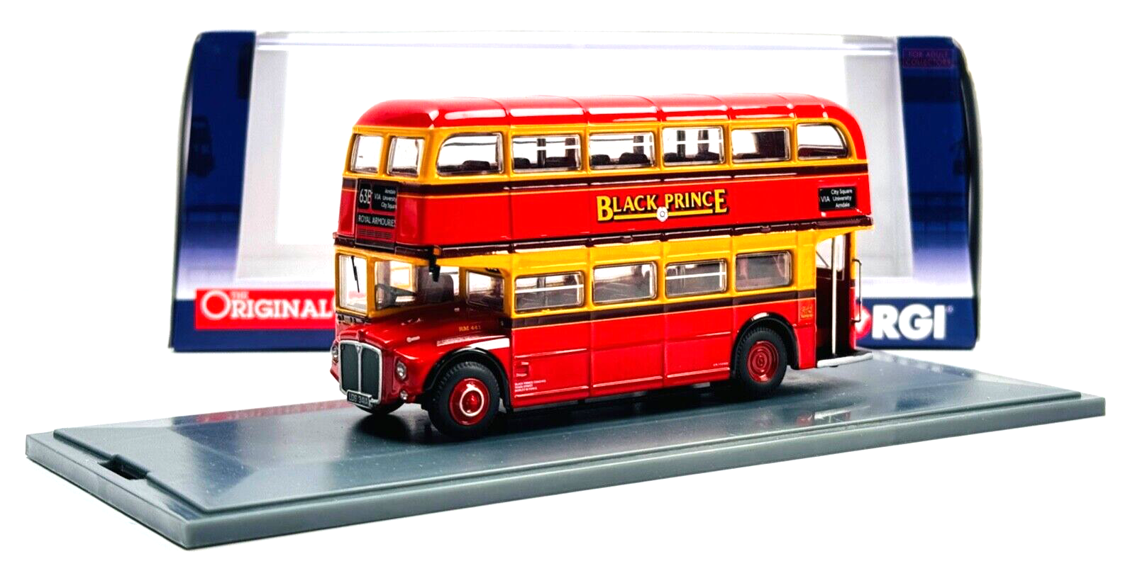 CORGI OOC 1/76 SCALE - OM46308B - ROUTEMASTER 'BLACK PRINCE' 63B ROYAL ARMOURIES