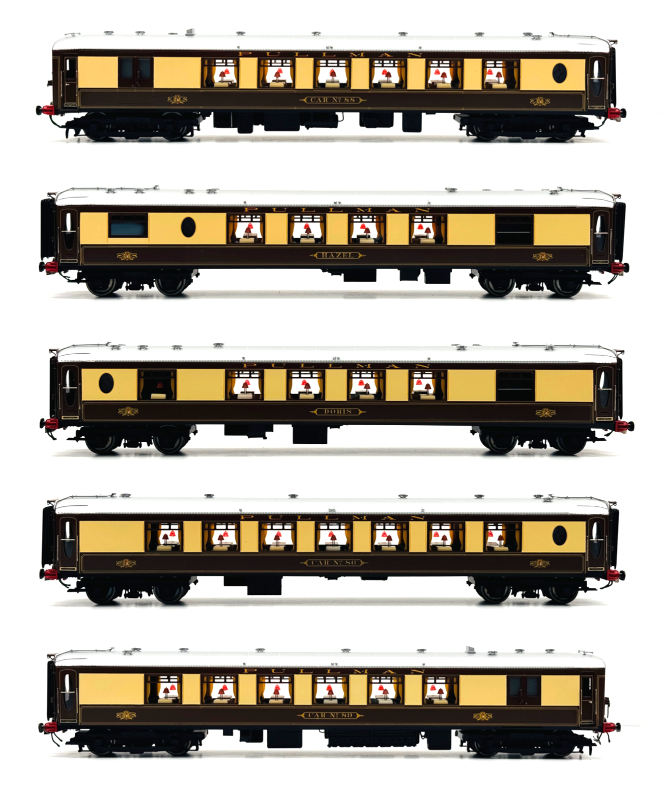 GOLDEN AGE MODELS OO GAUGE - BRIGHTON BELLE 5 CAR PULLMAN SET #3051 DCC FITTED