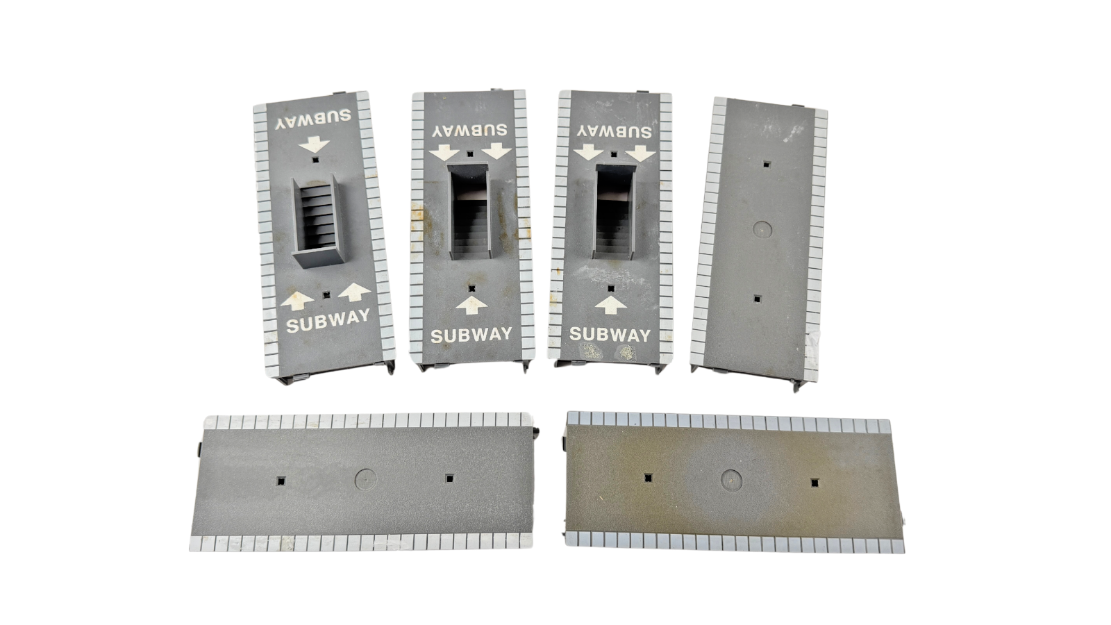 HORNBY OO GAUGE - SELECTION OF 6 PLASTIC PLATFORM PIECES STRAIGHTS SUBWAYS