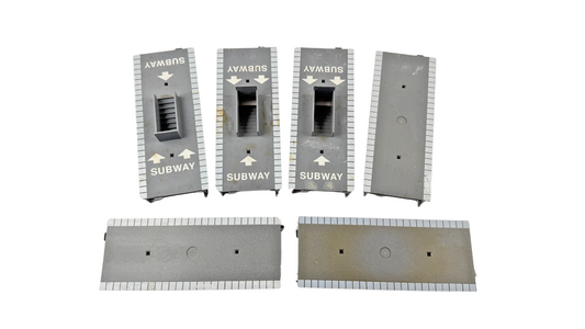 HORNBY OO GAUGE - SELECTION OF 6 PLASTIC PLATFORM PIECES STRAIGHTS SUBWAYS
