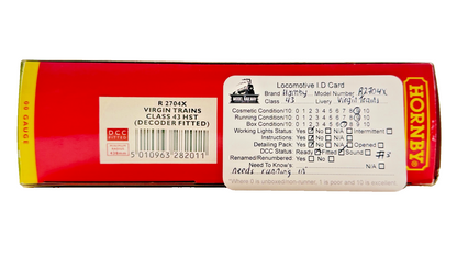 HORNBY OO GAUGE - R2704X - CLASS 43 HST TWIN SET VIRGIN TRAINS DCC FITTED