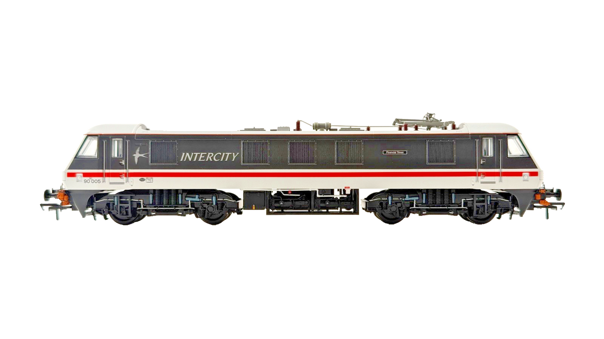 BACHMANN 00 GAUGE - 32-610 - CLASS 90 90005 FINANCIAL TIMES BR INTERCITY SWALLOW