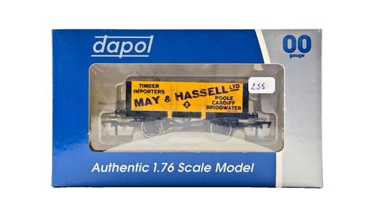 DAPOL 00 GAUGE - MAY & HASSELL TIMBER IMPORTERS POOLE WAGON 8 (LIMITED EDITION)