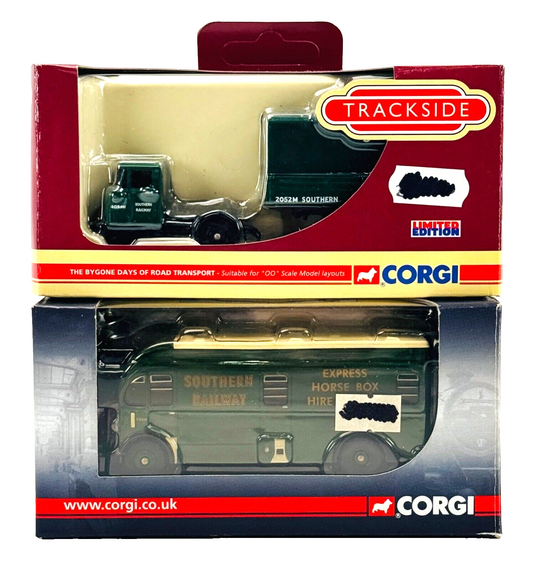 LOT 73 - CORGI/TRACKSIDE 1/76 VEHICLES (00 GAUGE) X 2 SOUTHERN / HORSEBOX BOXED