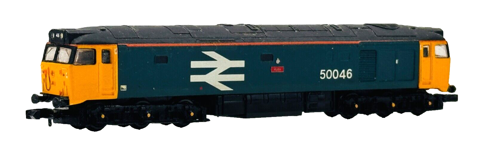 CJM/GRAHAM FARISH N GAUGE - CLASS 50 DIESEL 50046 LARGE LOGO 'AJAX' BOXED