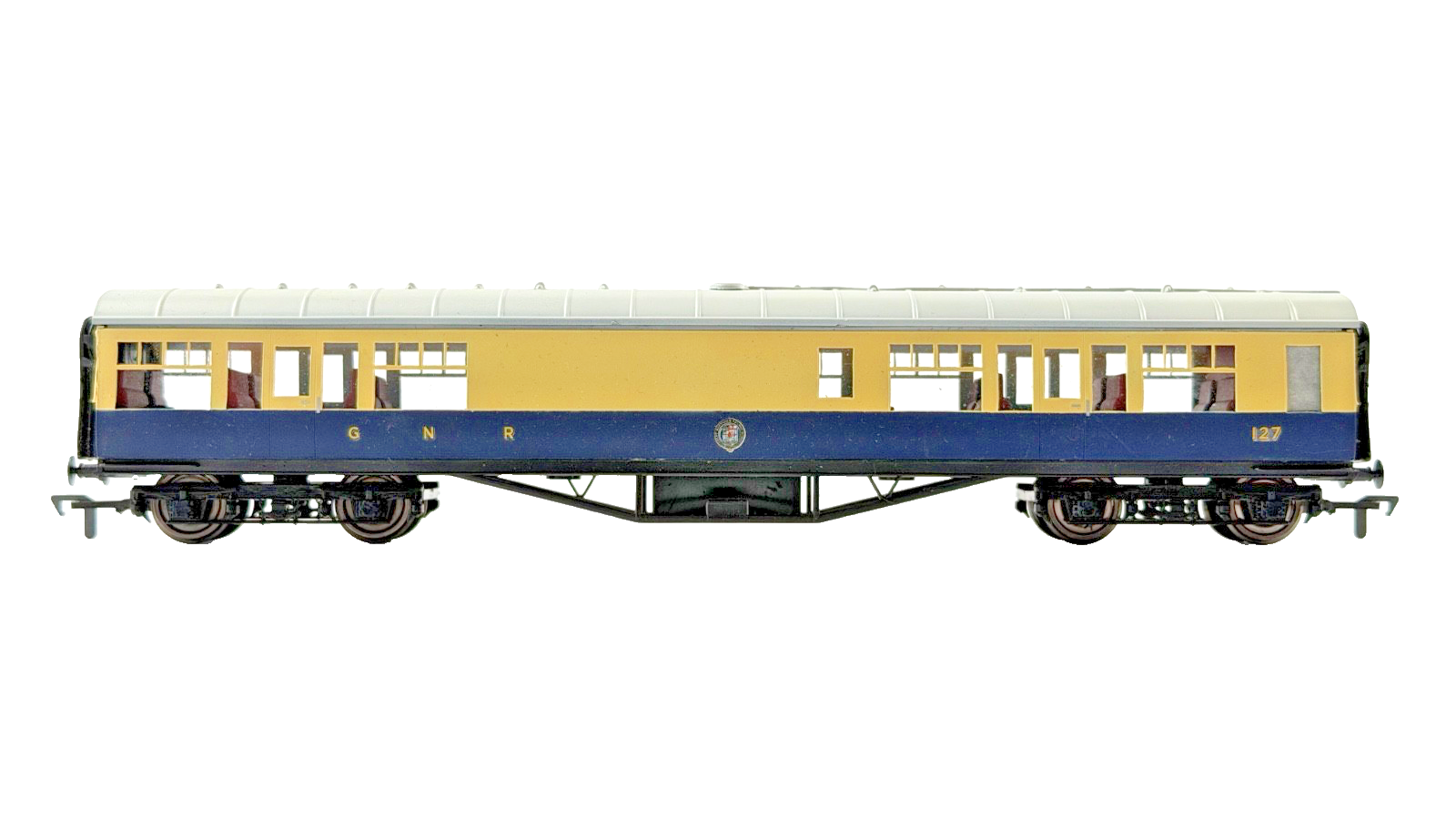 SILVER FOX MODELS OO GAUGE - GNRI NORTHERN IRISH RAIL CREAM/BLUE K23 COACH 127