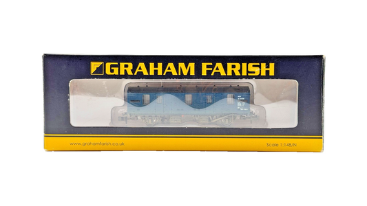 GRAHAM FARISH N GAUGE - 374-640 - MK1 CCT COVERED CARRIAGE TRUCK BR BLUE (W)