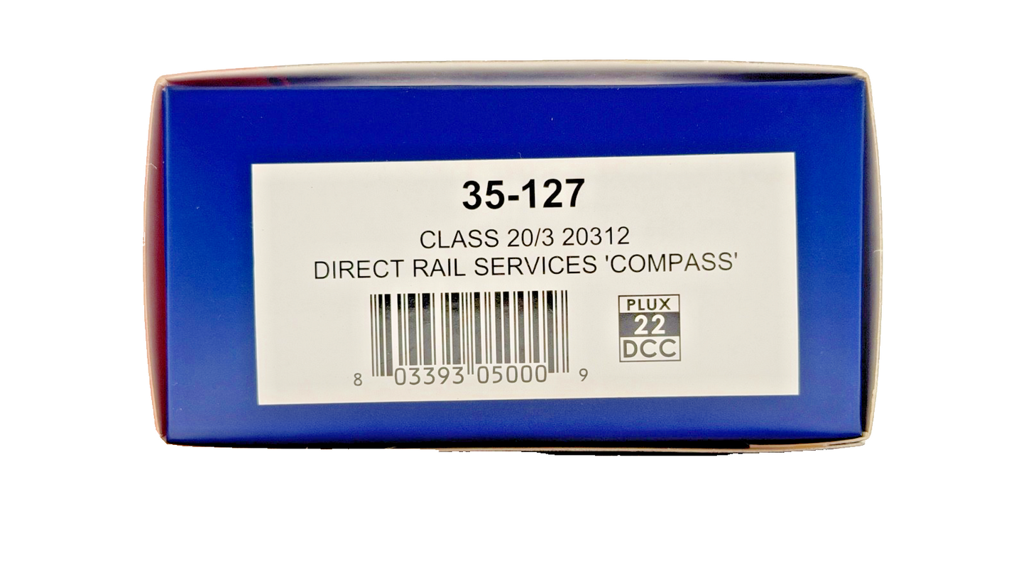 BACHMANN 00 GAUGE - 35-127 - CLASS 20/3 DIESEL 20312 DIRECT RAIL SERVICES LIVERY