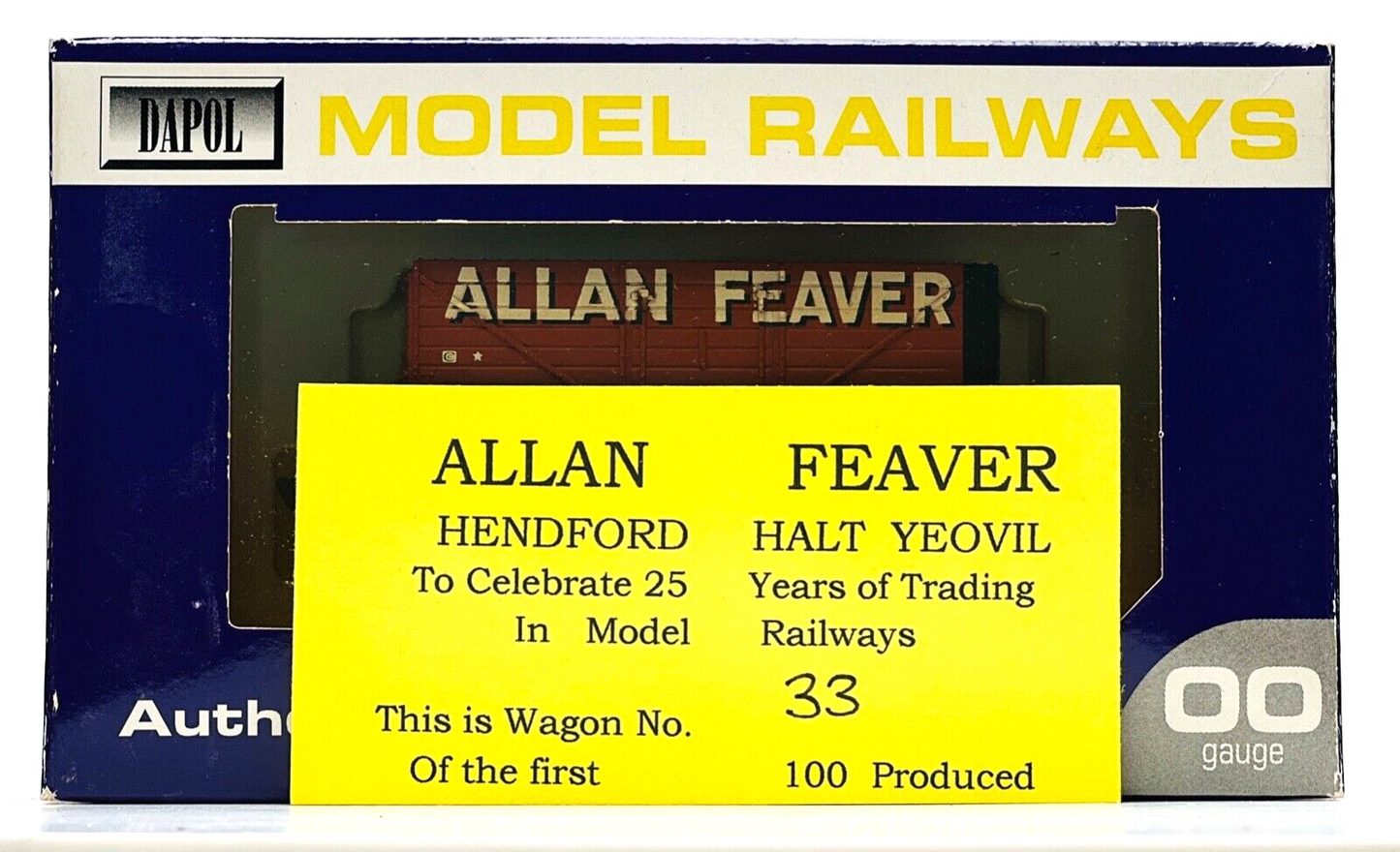 DAPOL 00 GAUGE - ALLAN FEAVER HENDERFORD HALT YEOVIL NO.10 (LIMITED EDITION)