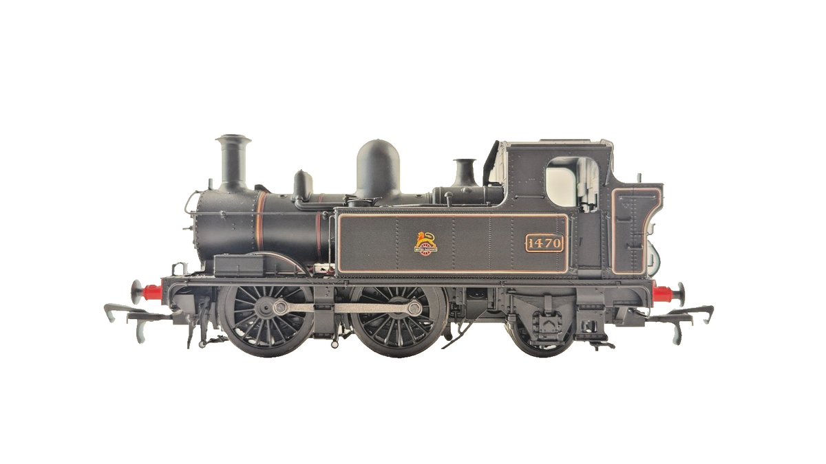 HATTONS OO GAUGE - H1409 - CLASS 14XX 0-4-2 1470 BR LINED BLACK EARLY EMBLEM