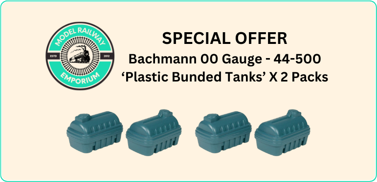 BACHMANN 00 GAUGE SCENECRAFT 44-500 - PLASTIC BUNDED TANKS X 2 PACKS - NEW