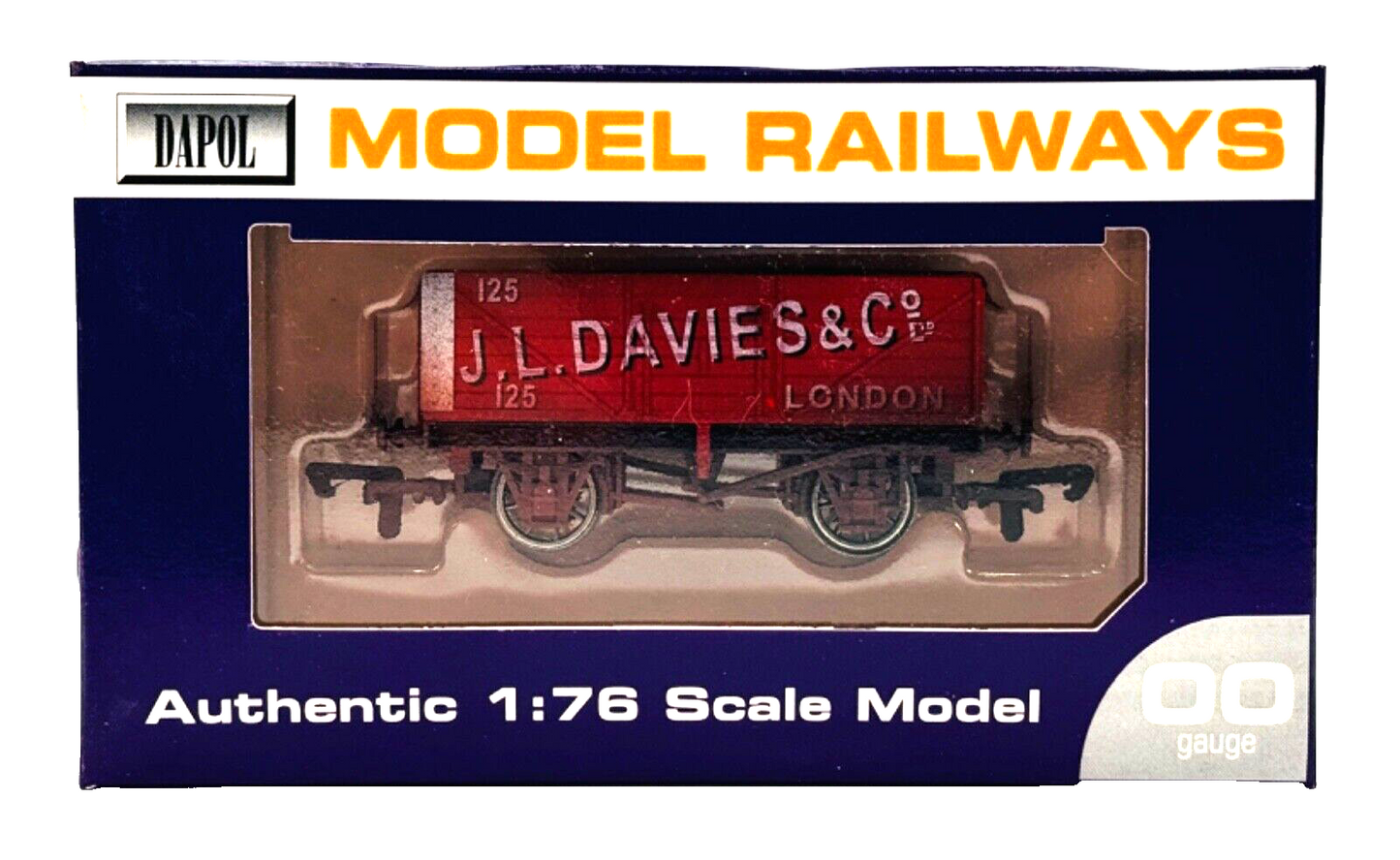 DAPOL 00 GAUGE - J.L DAVIES & CO LONDON PLANK WAGON 125 (W) (LIMITED EDITION)