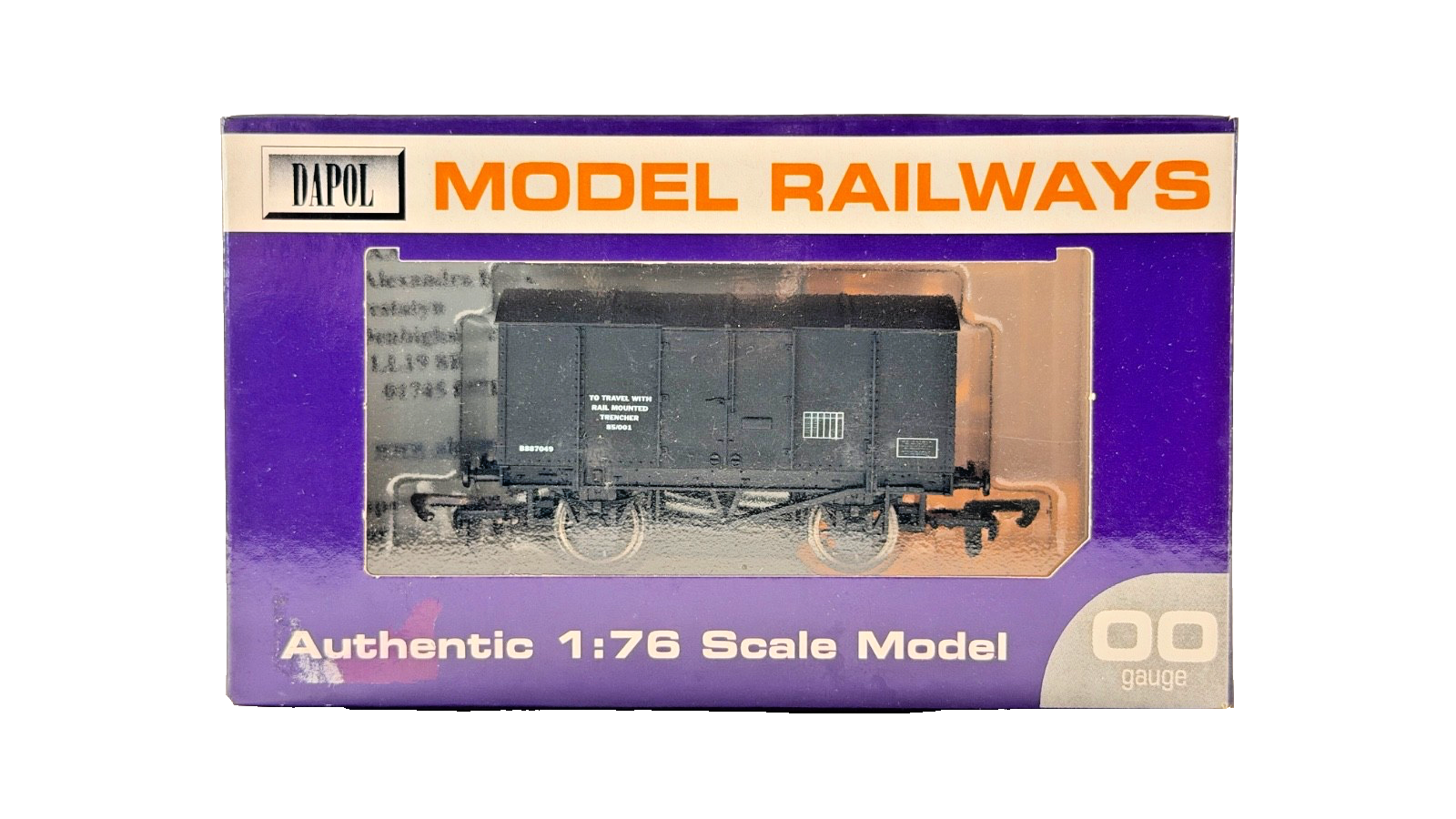DAPOL 00 GAUGE - RAIL MOUNTED TRENCHER GUNPOWDER WAGON B887049 (LIMITED EDITION)
