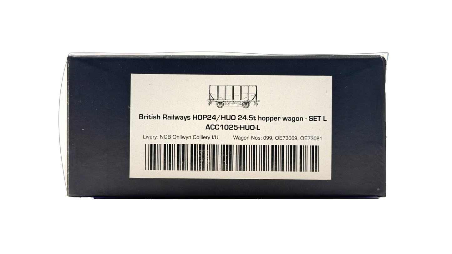 ACCURASCALE OO GAUGE - ACC1025-HUO-L - BR 24.5T HOP/HUO COAL HOPPER NCB ONLLWYN