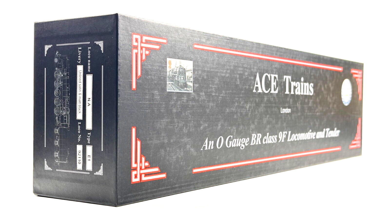 ACE TRAINS O GAUGE BR BLACK 2-10-0 CLASS 9F LOCOMOTIVE & TENDER 92110 BOXED