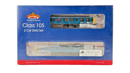 BACHMANN OO GAUGE - 31-535 - CLASS 105 DMU POWER TWIN BR BLUE LIVERY BOXED